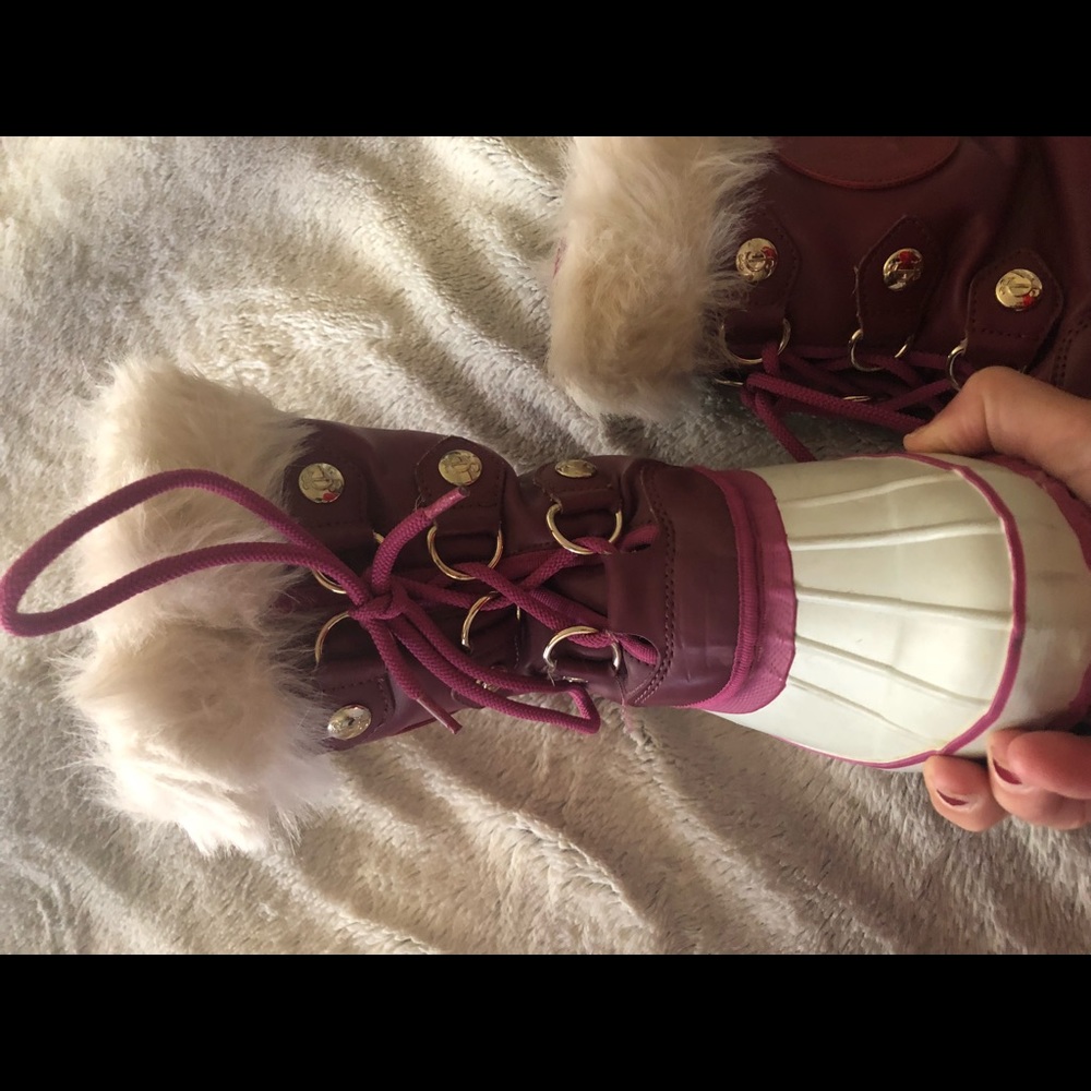 Juicy couture Girls pink faux fur winter boots insulated 4 - Picture 7 of 8